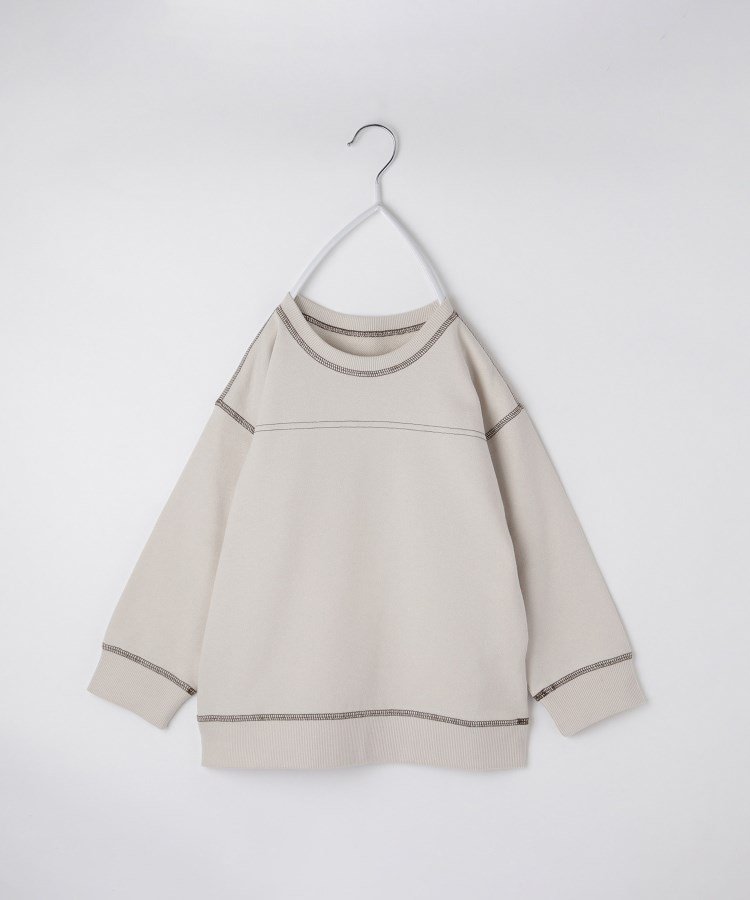 Флисовый пуловер с цветной фиксацией THE SHOP TK, Ivory(004)