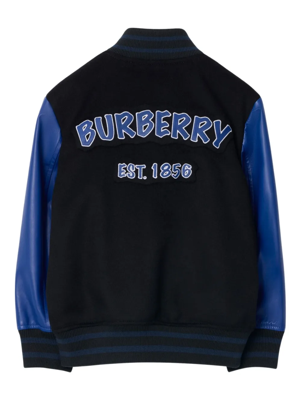 Бомбер с контрастными рукавами Burberry Kids, черный — фото 2