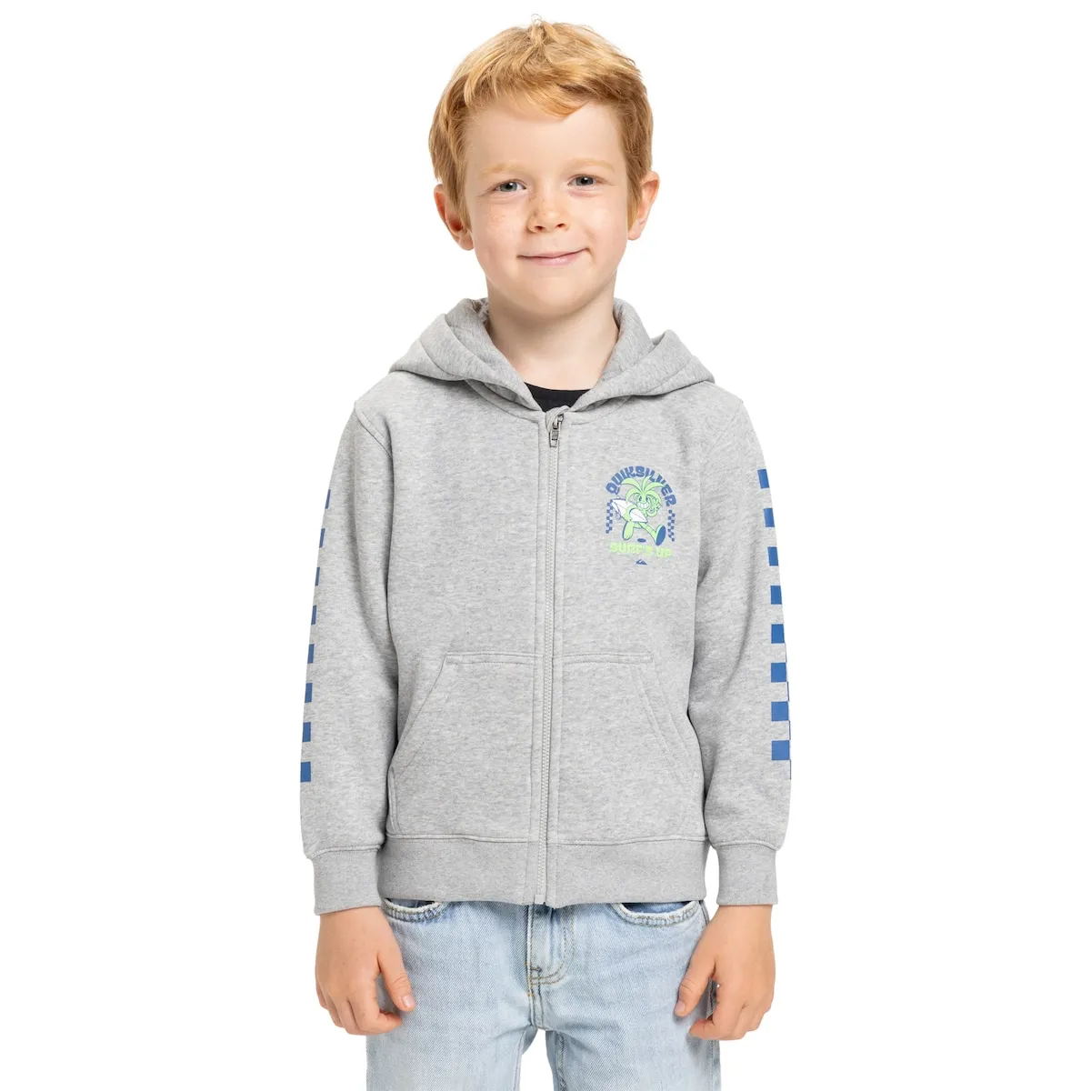 

Детская толстовка с капюшоном и графическим принтом Quiksilver, синий