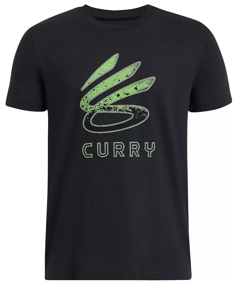 

Футболка с логотипом карри для мальчиков Under Armour, цвет Black/Hyper Green