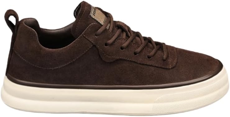 

Мужские модные кеды однотонного цвета с верхом и подкладкой из ПУ, обеспечивающие комфорт и хорошее сцепление. Подходят для повседневной носки Hoalox, коричневый