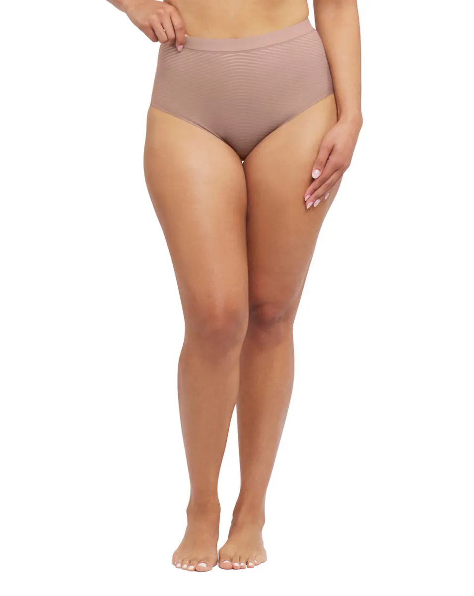 

Трусы с завышенной талией из хлопка Spanx, коричневый