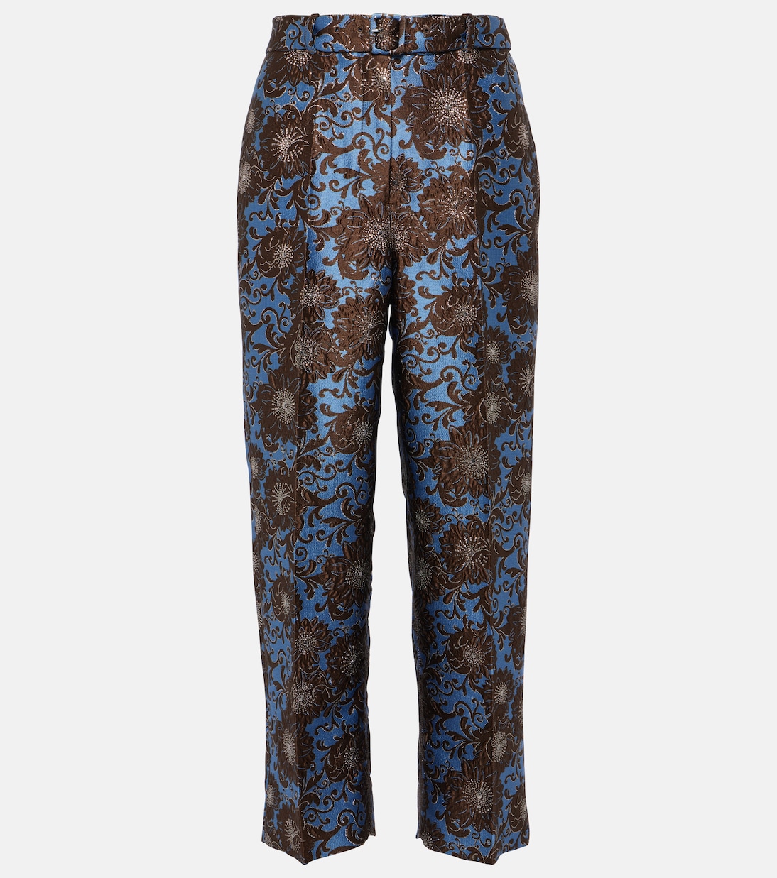 

Прямые брюки Elio с цветочным жаккардом S Max Mara, Azzurro Moro
