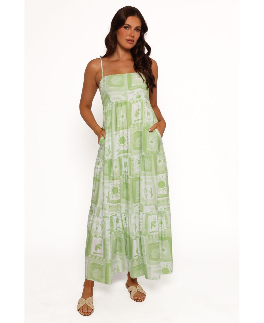 

Женское макси-платье Eudora Petal and Pup, Green print