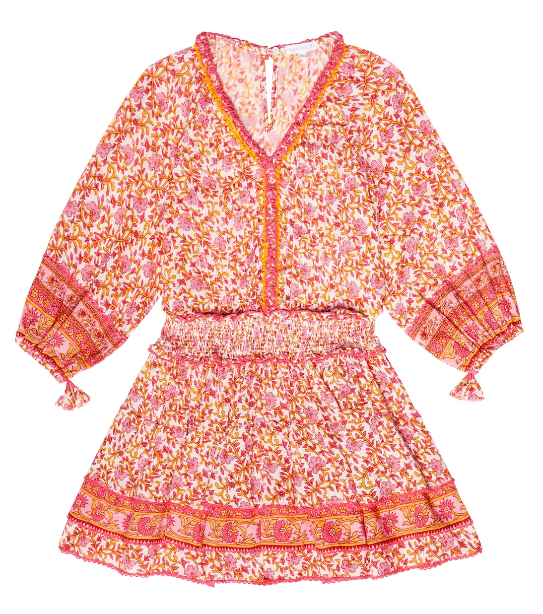 

Платье Ариэль с цветочным принтом Poupette St Barth Kids, Pink Mistral