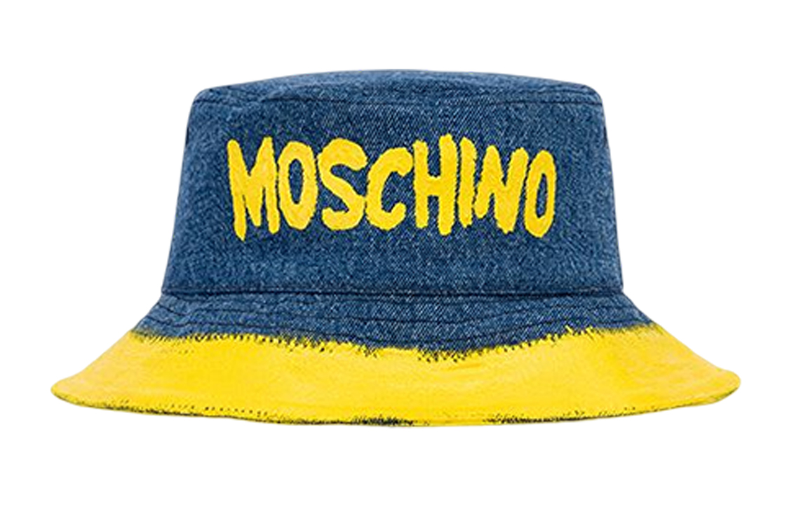 

MOSCHINO Синяя кепка-ведро мужская, Blue