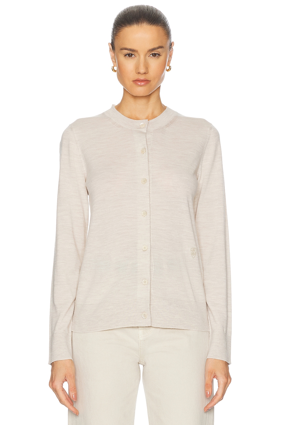 

Кардиган с круглым вырезом Burberry, Nutmeg