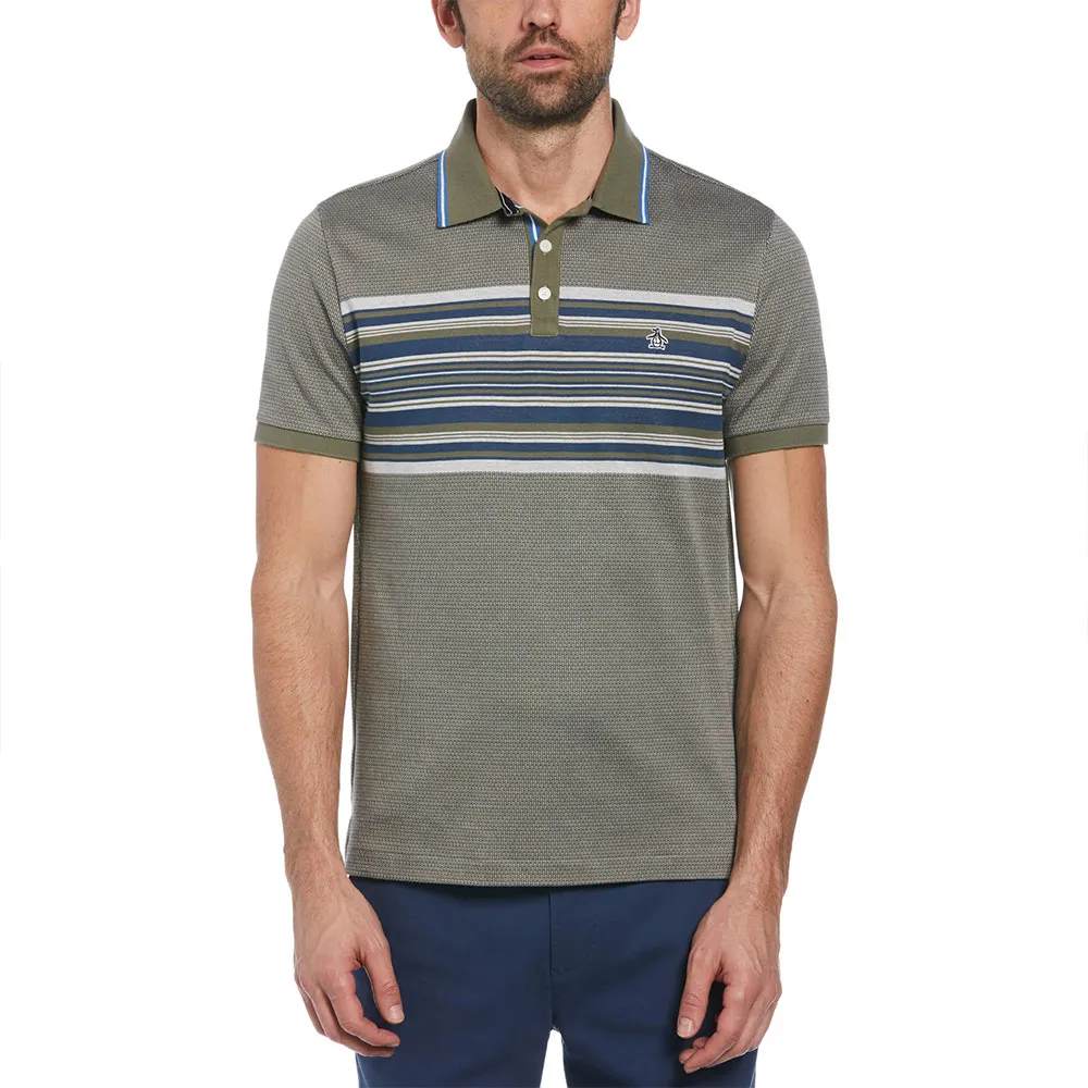 

Поло Original Penguin Jacquard Eng Stripe, серый