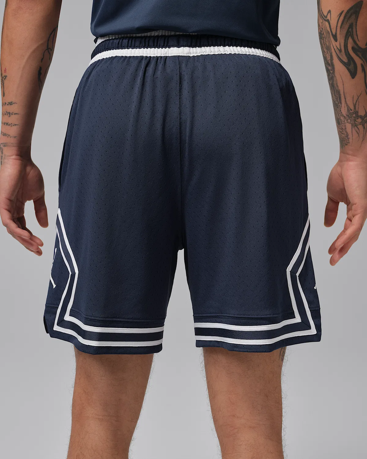Мужские шорты Jordan Sport Dri-FIT Mesh Diamond, Midnight Navy/White — фото 3