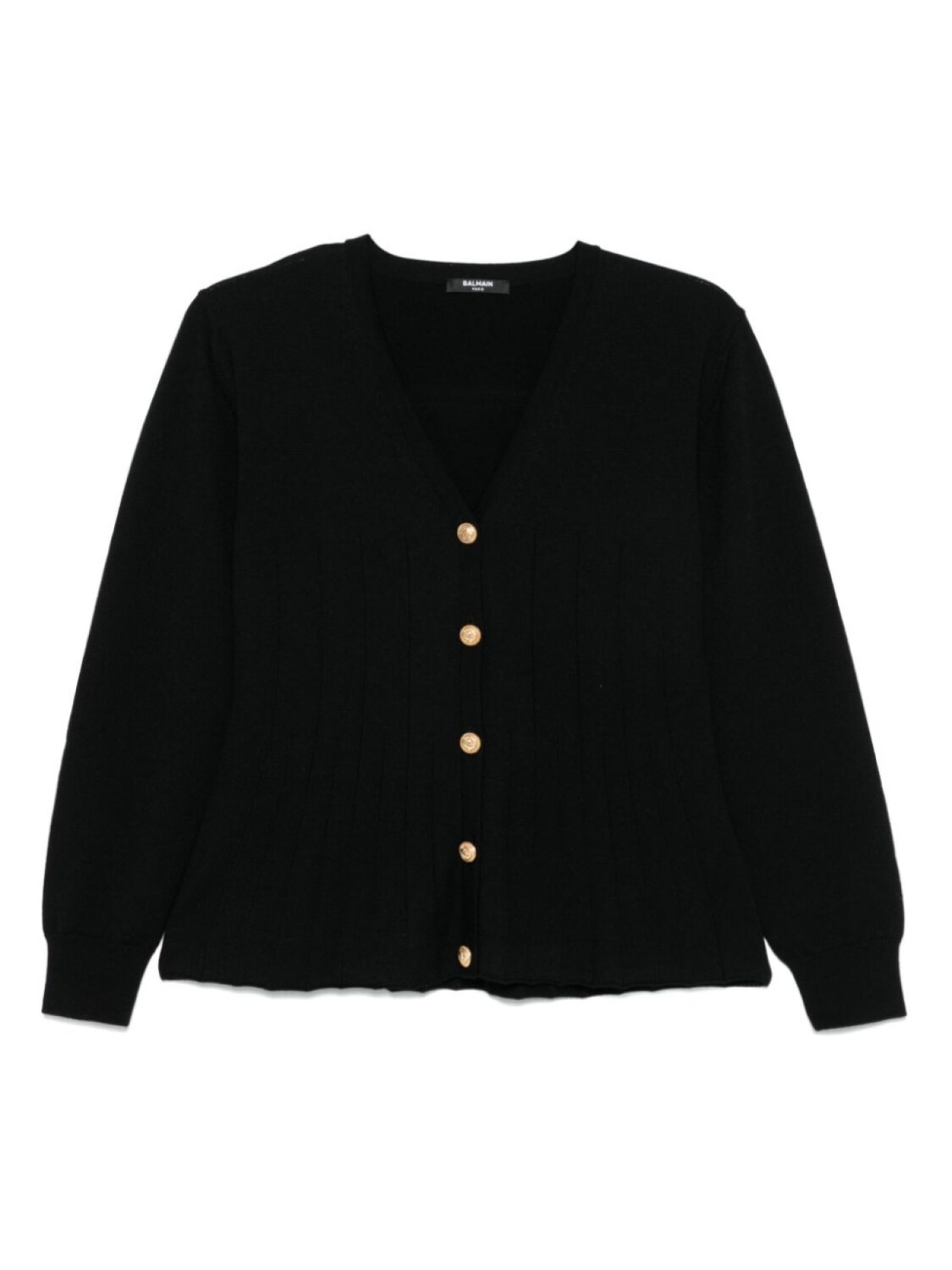 

Кардиган из натуральной шерсти Balmain Kids, черный