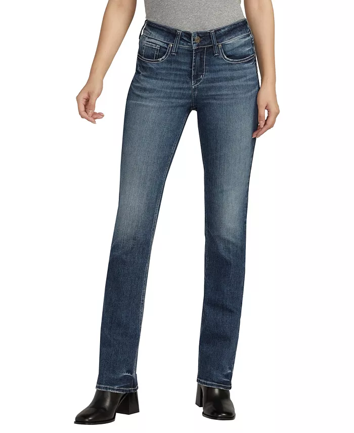 

Женские джинсы Suki Mid Rise Slim Bootcut Silver Jeans Co., синий