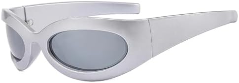 

Новые винтажные панк-спортивные женские солнцезащитные очки 2025 года, модные зеркальные очки для мужчин, солнцезащитные очки с защитой от УФ-излучения UV400 DSXLY, Silver Silver Mirror