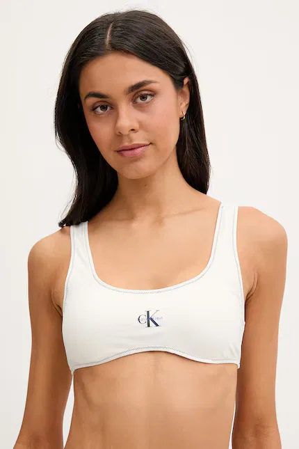 Купальник двучастный топ Calvin Klein, бежевый