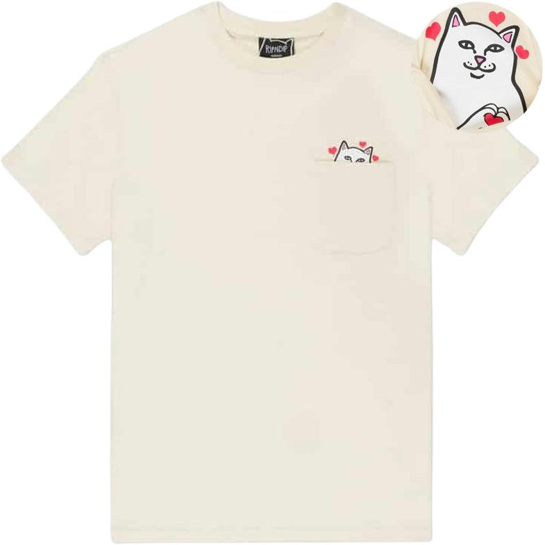 

Ripndip Мужская футболка бежевого цвета с круглым вырезом, умеренно прямой крой, Бежевый, Ripndip Мужская футболка бежевого цвета с круглым вырезом, умеренно прямой крой