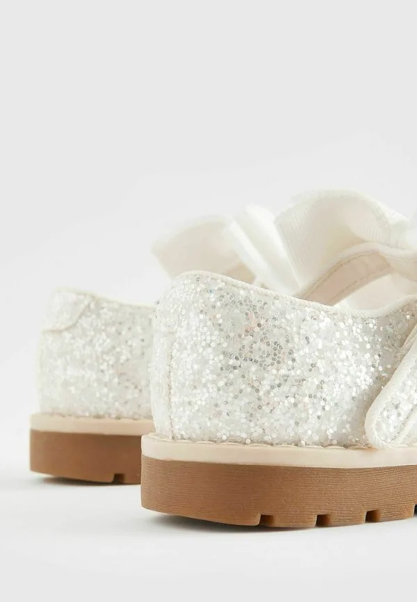 Балетки с ремешком Next, White Glitter Bow — фото 4