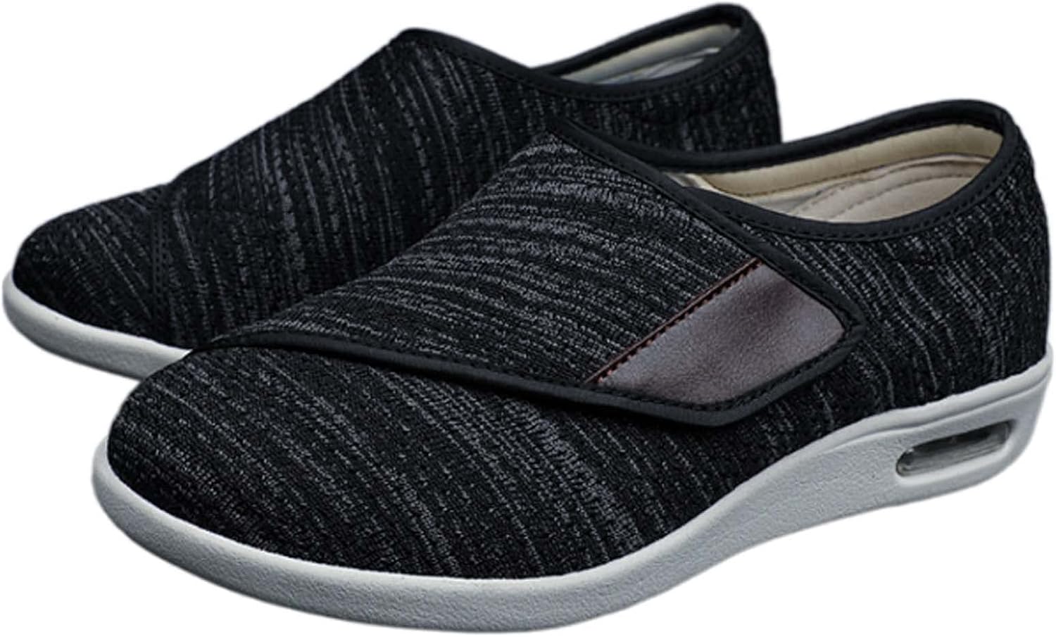 

Мужские туфли большого размера с регулируемой застежкой, легкие, ортопедические, удобные повседневные тапочки для пожилых людей с отеками ног, артритом и восстановлением, мужской размер 7 / женский размер 8 Generic, серый