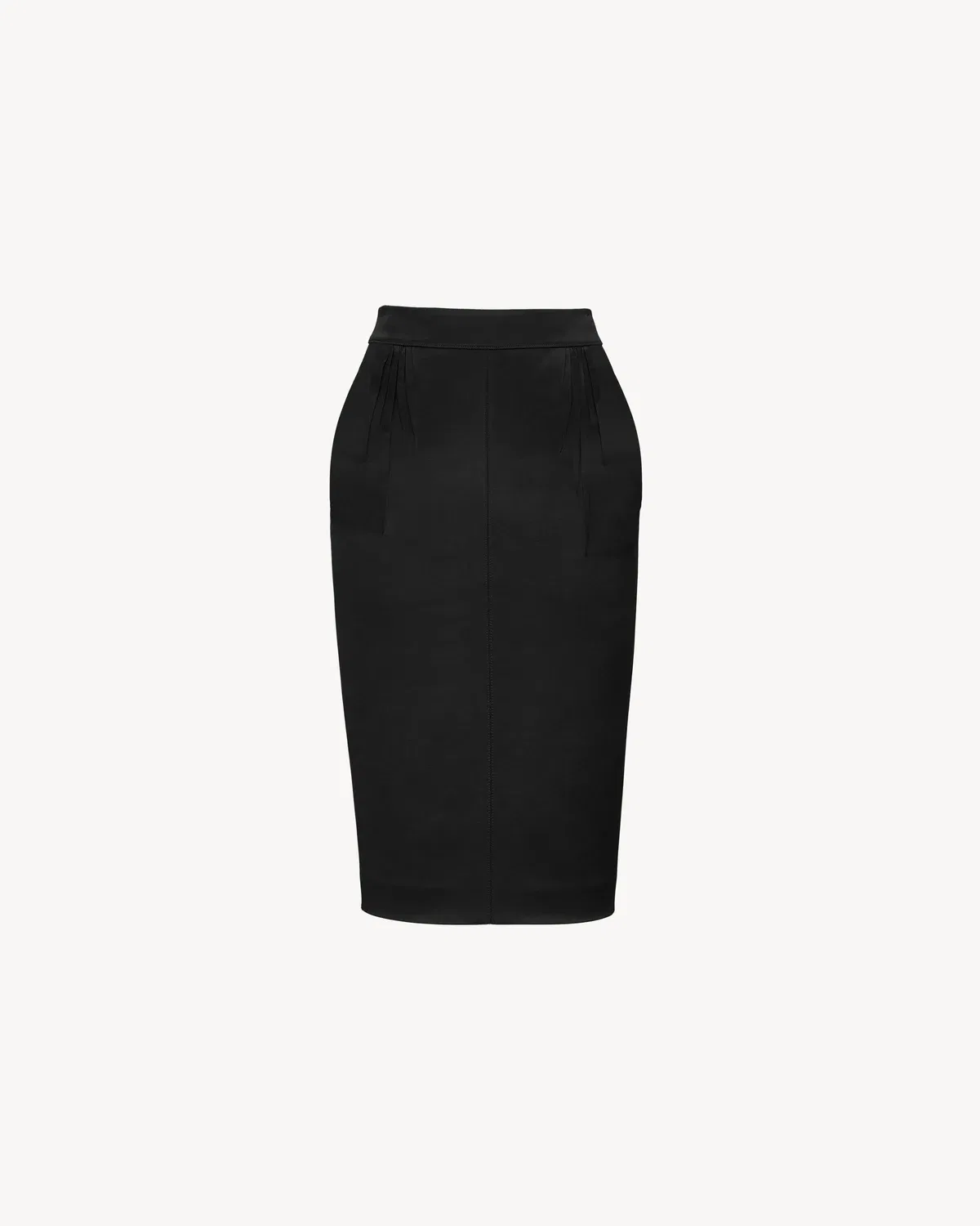 Юбка-карандаш CASSANDRE из стеганого атласа SAINT LAURENT, черный