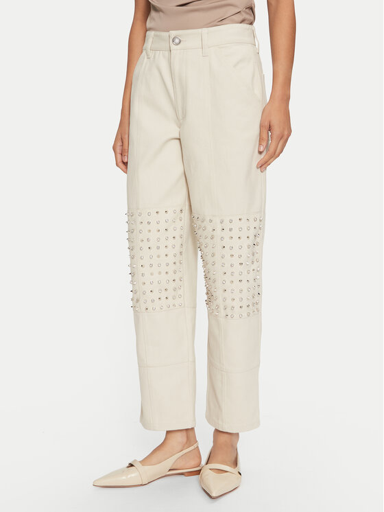 

Брюки прямого кроя 104429 A284 Pinko, экрю
