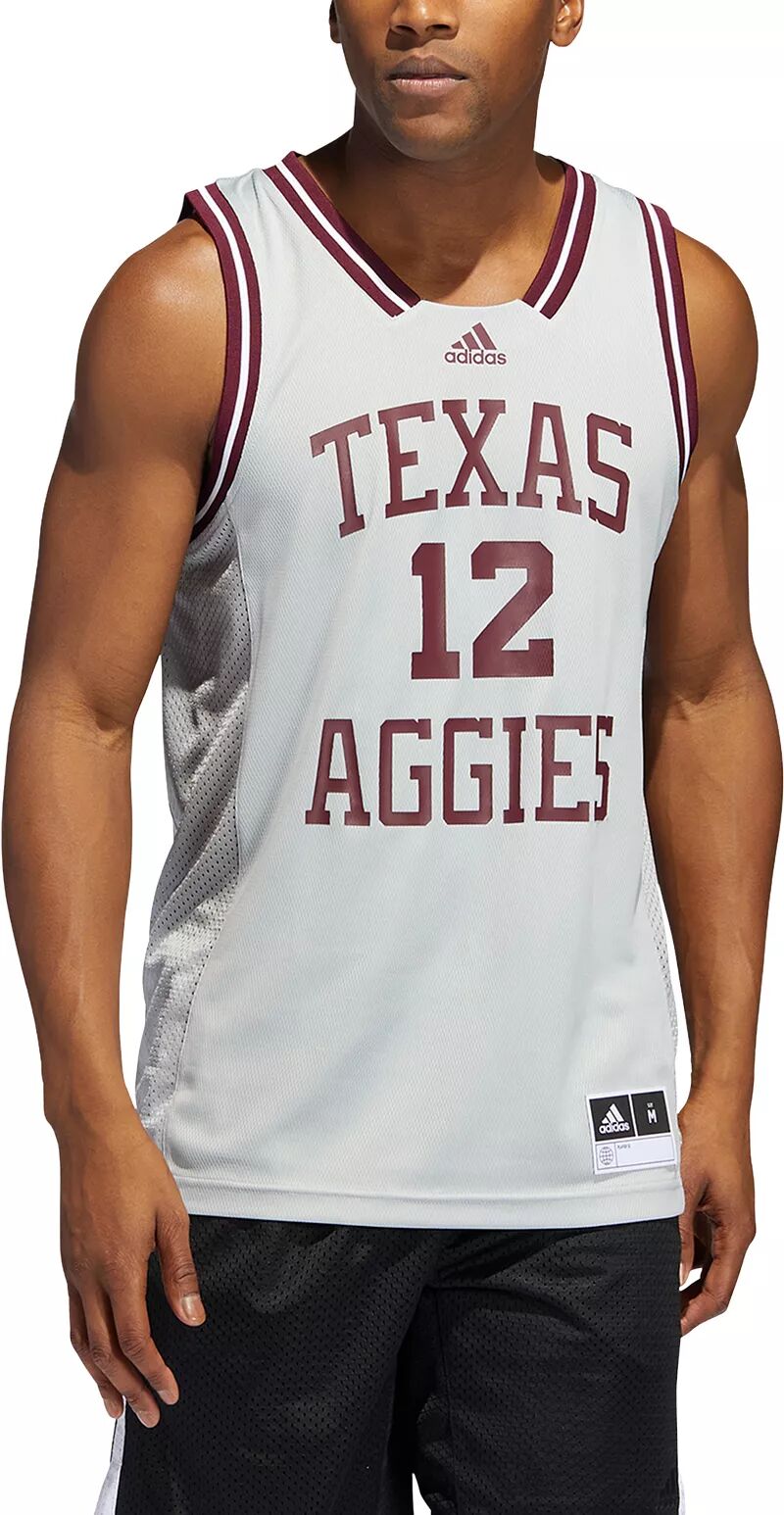 

Мужская баскетбольная майка Adidas Texas A&M Aggies #1 Grey Reverse Retro 2.0 Replica