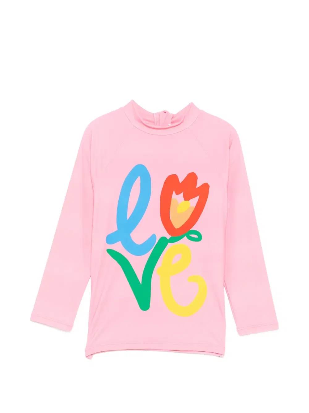 Футболка с принтом для защиты от солнца Stella Mccartney Kids, розовый