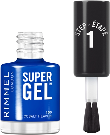 Гибридный лак для ногтей без использования уф/светодиодной лампы Rimmel Super Gel, 100 Cobalt Heaven 12 ml — фото 2