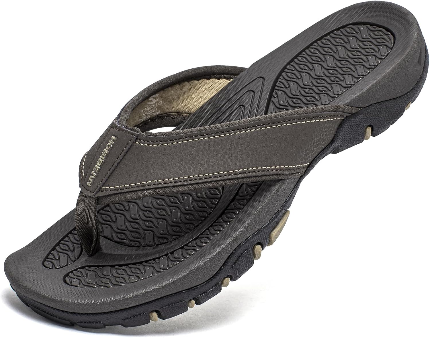 

Мужские спортивные шлепанцы GUBARUN, удобные повседневные сандалии с ремешком для улицы, коричневый