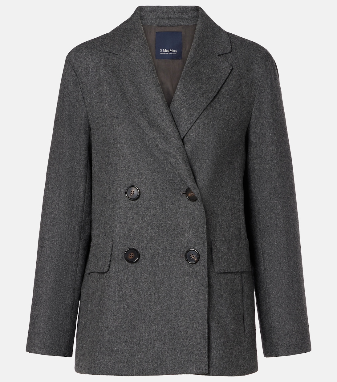 

Леновый шерстяной блейзер Lena S Max Mara, Grigio Medio