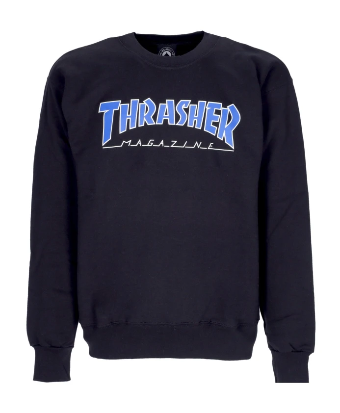 

Полосатая толстовка с круглым вырезом и длинными рукавами Thrasher, синий