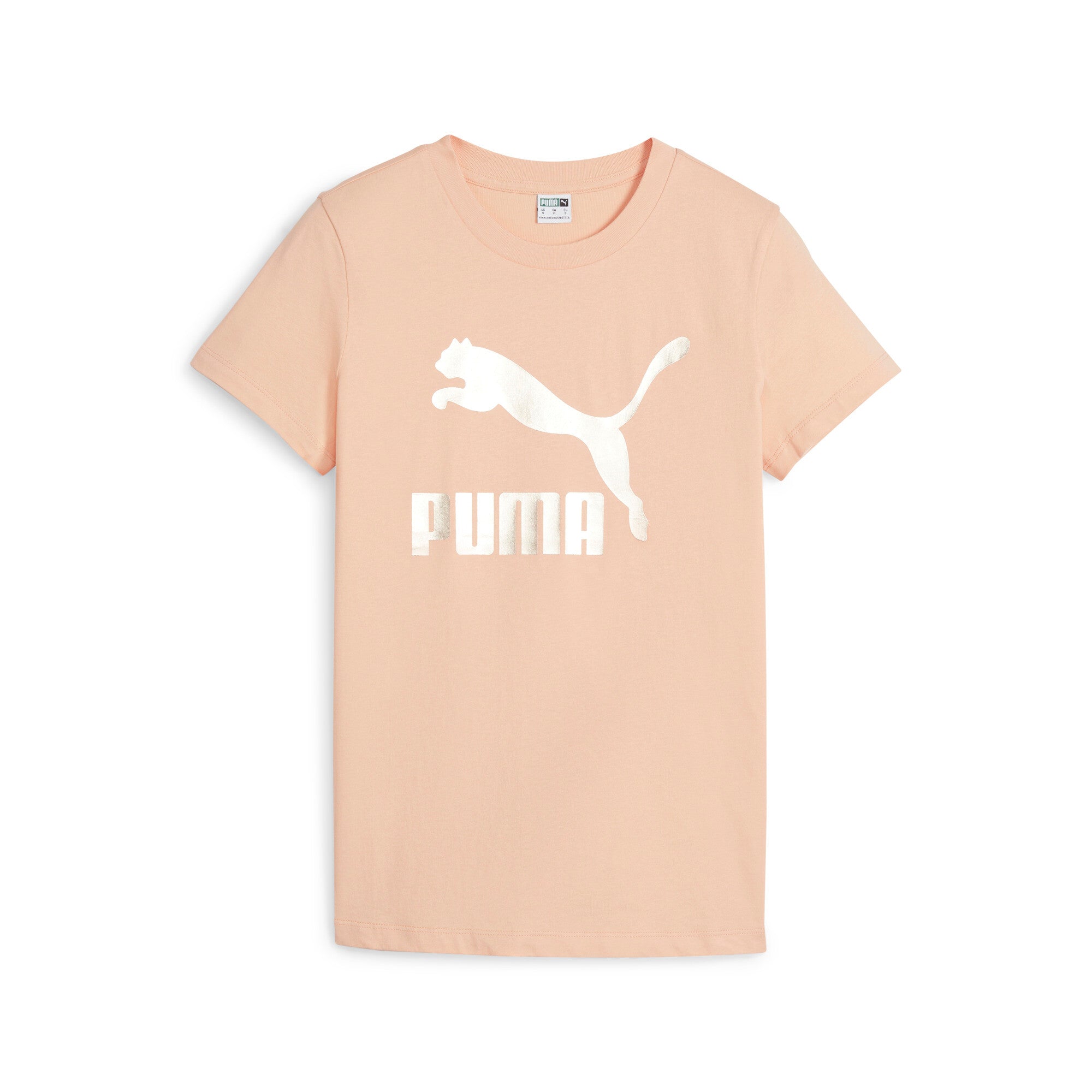 

Футболка с блестящим логотипом PUMA Women's CLASSICS, цвет peach fizz