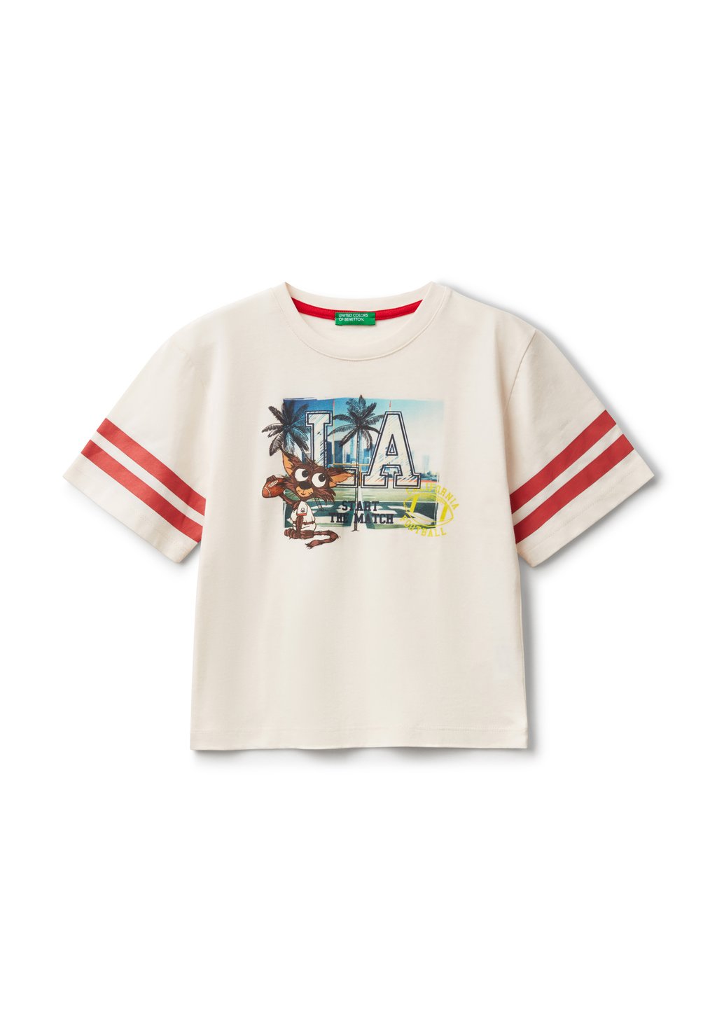 

Футболка с принтом WITH PHOTOGRAPHIC United Colors of Benetton, белый