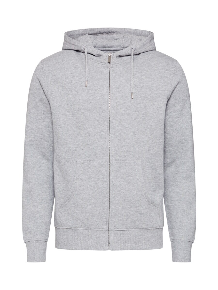 

Толстовка с капюшоном на молнии !Solid Zip-Up Hoodie Morgan, светло-серый