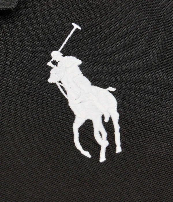 Футболка поло Slim fit Polo Ralph Lauren, черный — фото 3