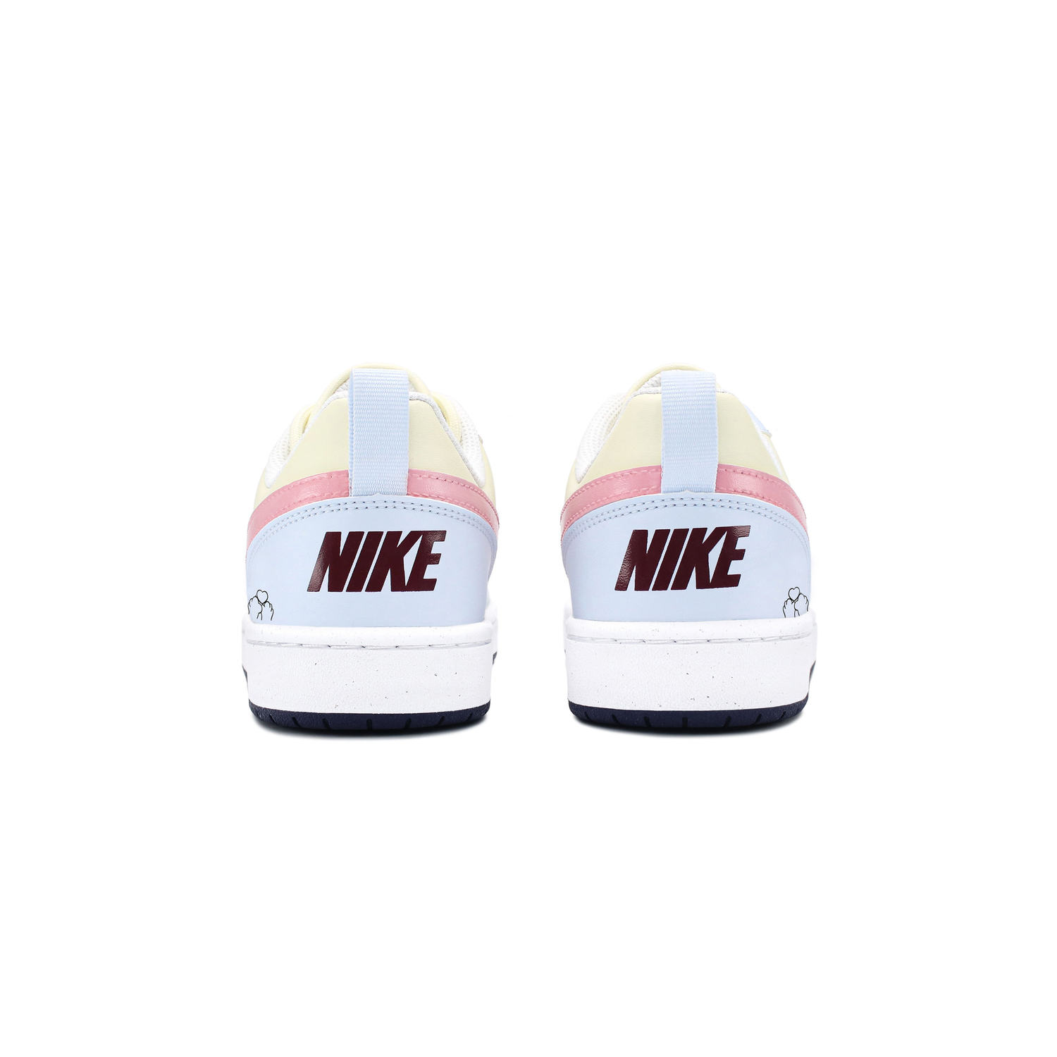 Кроссовки для скейтбординга Court Borough Kids' Grade School Nike, желто-сине-розовые — фото 4