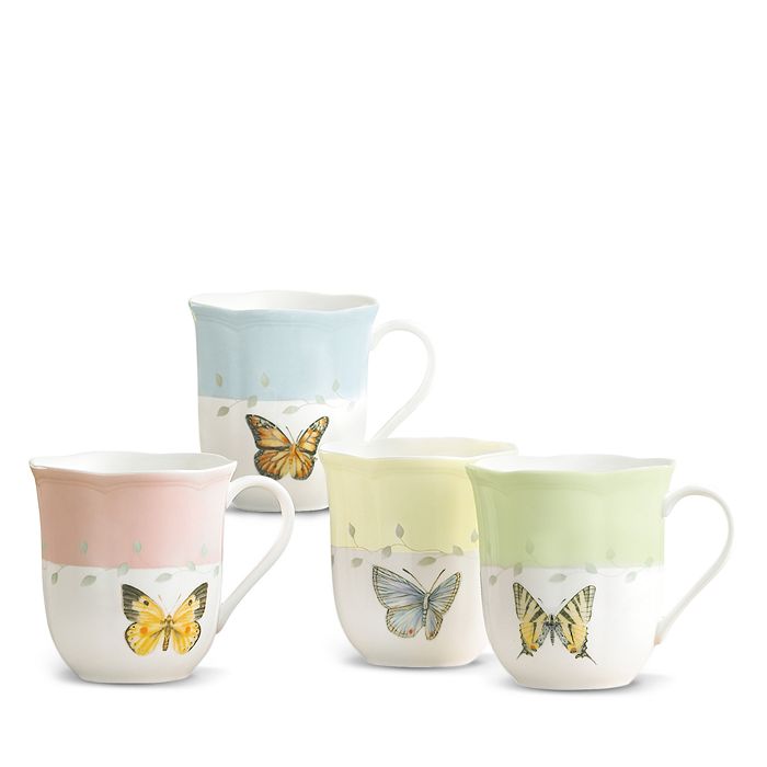 

Набор десертных кружек Lenox Butterfly Meadow из 4 предметов, белый