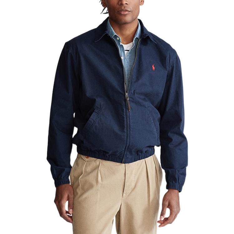 Куртка-бомбер на молнии с логотипом Polo Ralph Lauren, морской синий — фото 4