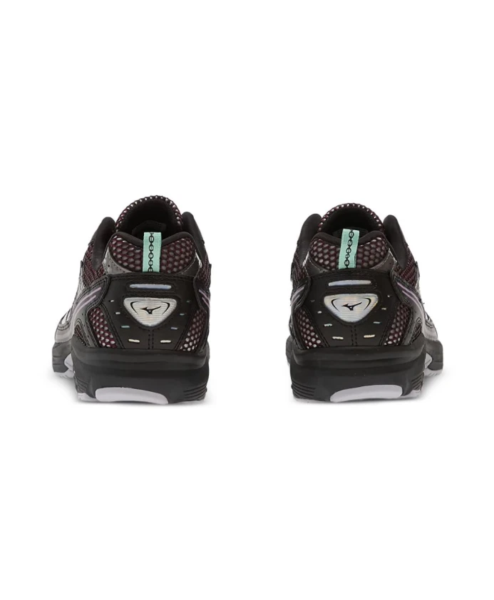 Фиолетовые серебристые черные кроссовки Mizuno, черный — фото 4
