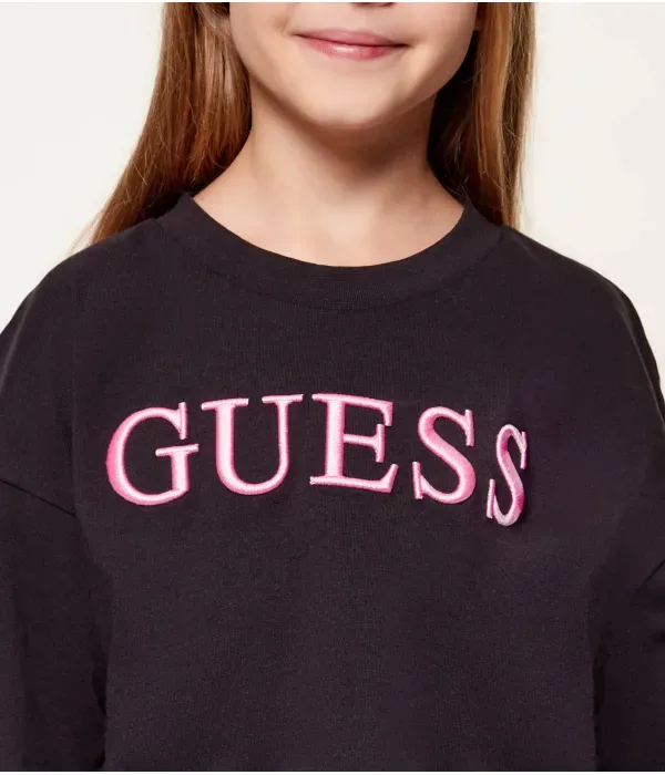 Футболка cropped fit Guess, черный — фото 4