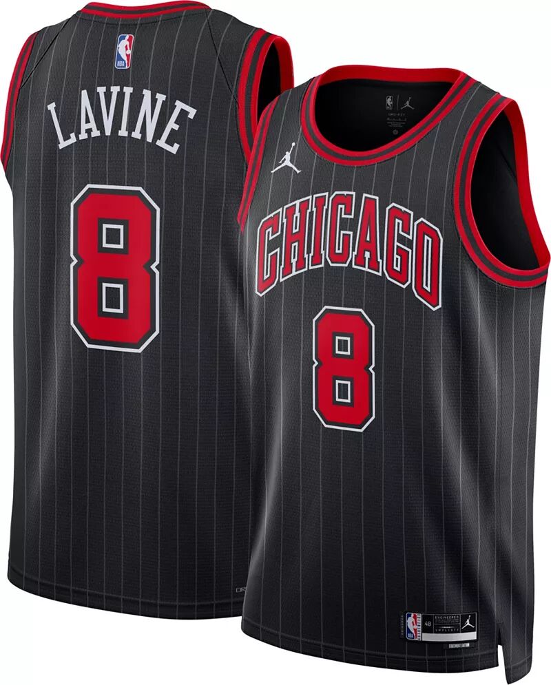 

Jordan Мужская черная майка Nike Chicago Bulls Zach LaVine #8 Dri-FIT Swingman