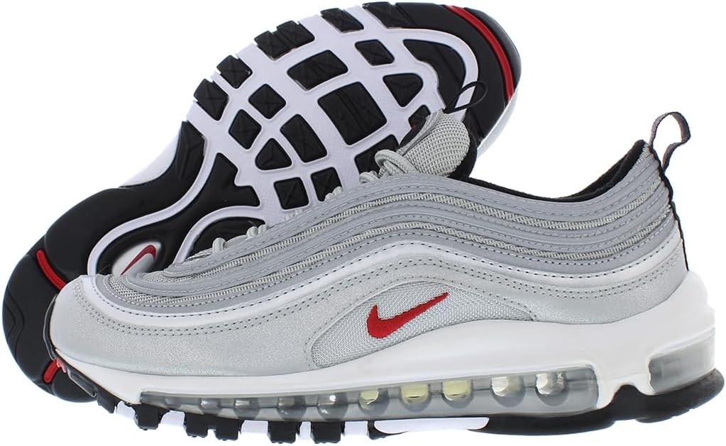 

Мужские кроссовки для бега Nike Air Max 97 (GS) Competition, Silver Shine/Shocking Red-silver