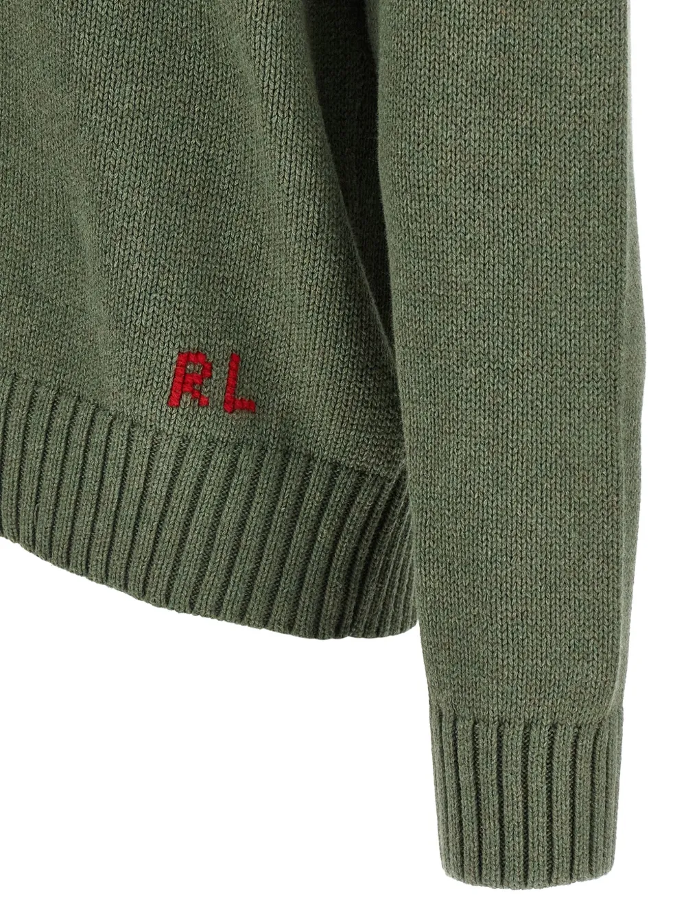 Джемпер с круглым вырезом и изображением медведя Polo Polo Ralph Lauren, зеленый — фото 3
