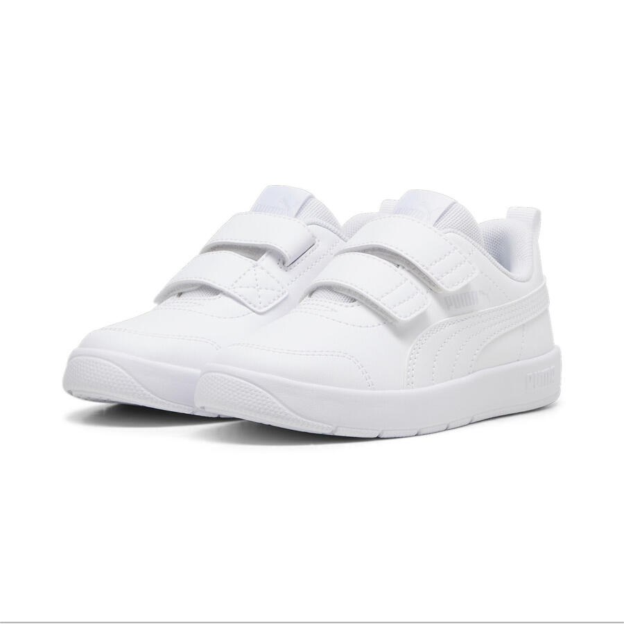 

Кроссовки Courtflex V3 для детей PUMA White Silver Mist Gray