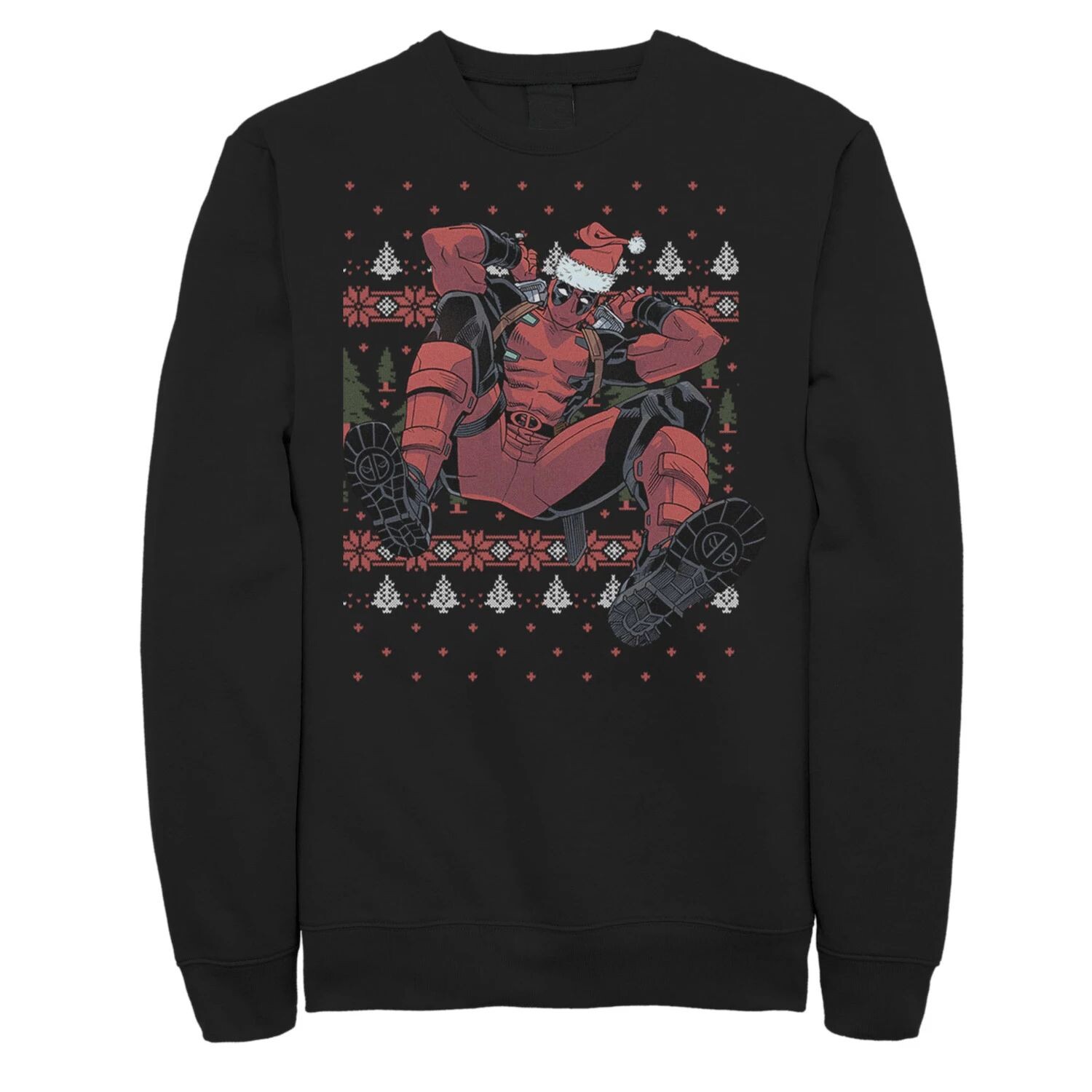 

Мужская толстовка с капюшоном Санта-Клауса Marvel Deadpool Ugly Holiday Licensed Character