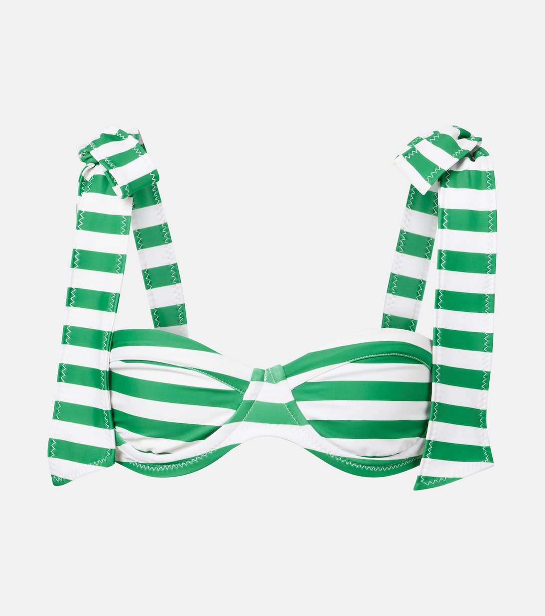 

Женский полосатый топ бикини Same, Green Stripe