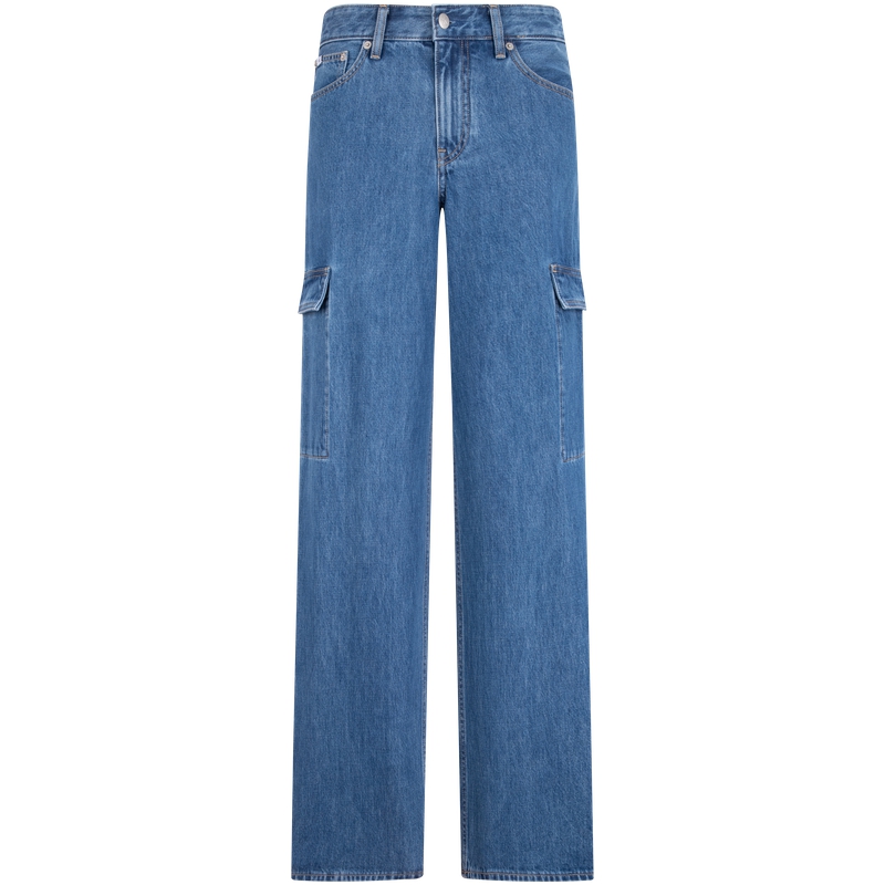 

CALVIN KLEIN Jeans Женская джинсовая куртка синего цвета 1A4-Denim Blue