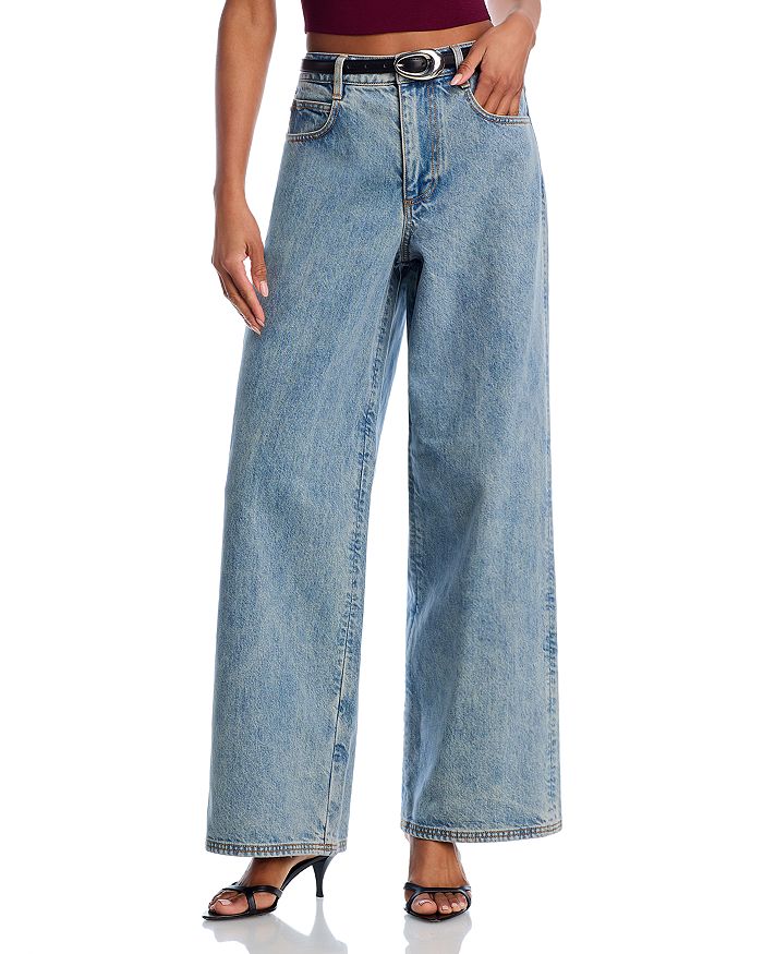 

Джинсы Marseille High Rise Wide Leg в цвете Light Wash Ronny Kobo, синий