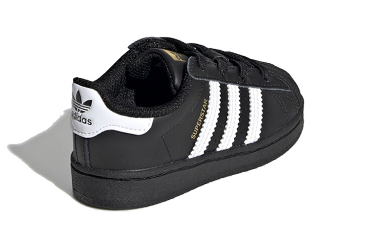 Adidas originals Superstar Core Black Cloud White Gold (TD) — фото 4