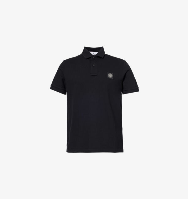 

Рубашка-Поло Brand-Patch прямого кроя из эластичного хлопка Stone Island, синий