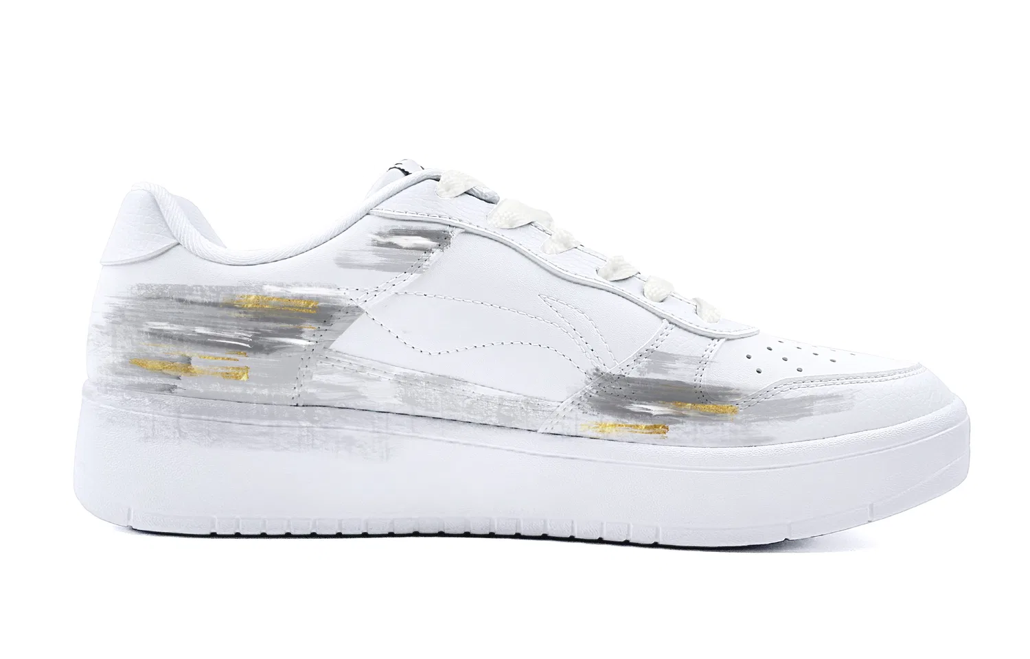 Кроссовки для скейтбординга Floating Boat Low Top Li-Ning White — фото 3