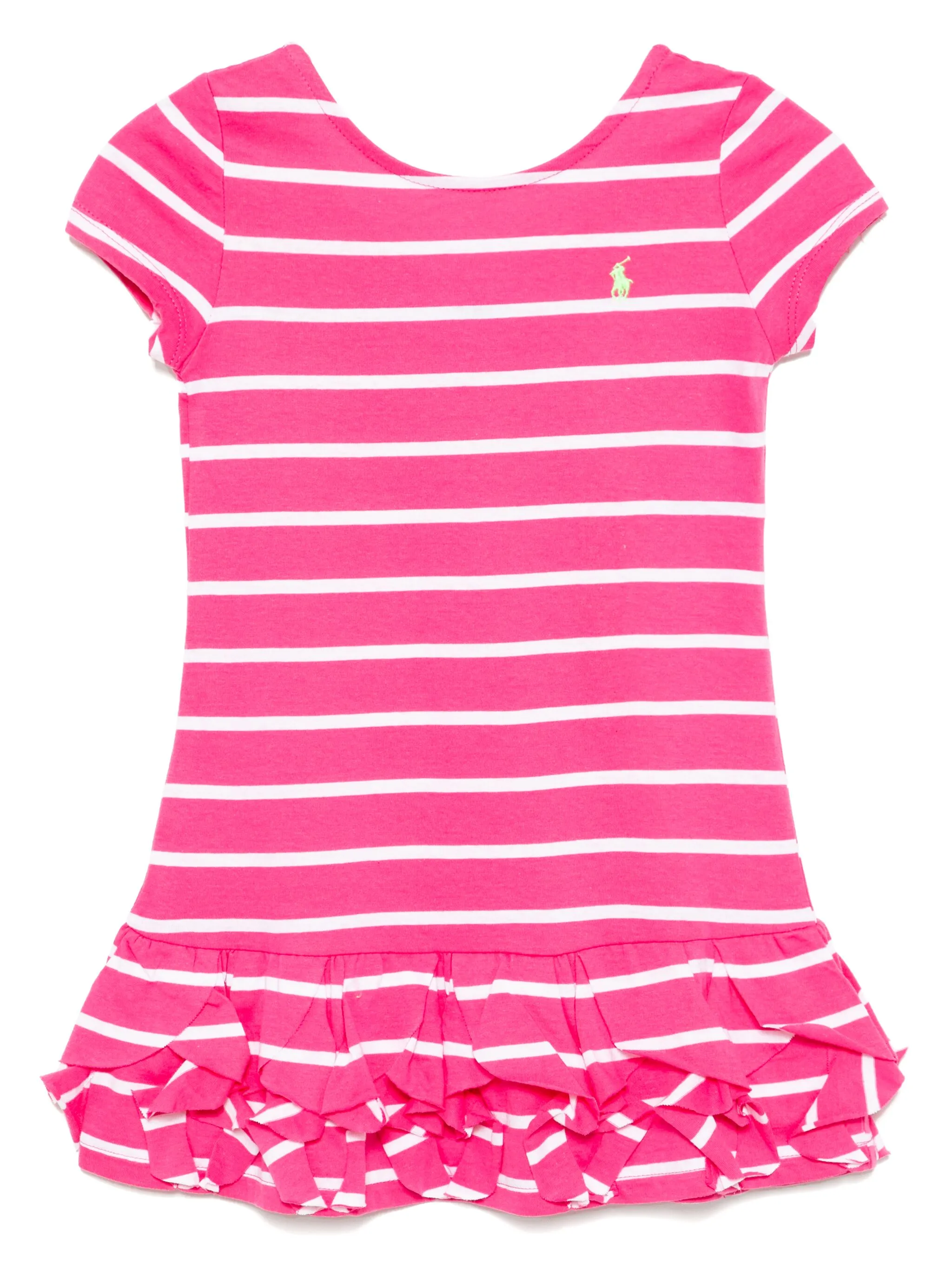 

Платье с вышитым логотипом Polo Ralph Lauren Kids, розовый