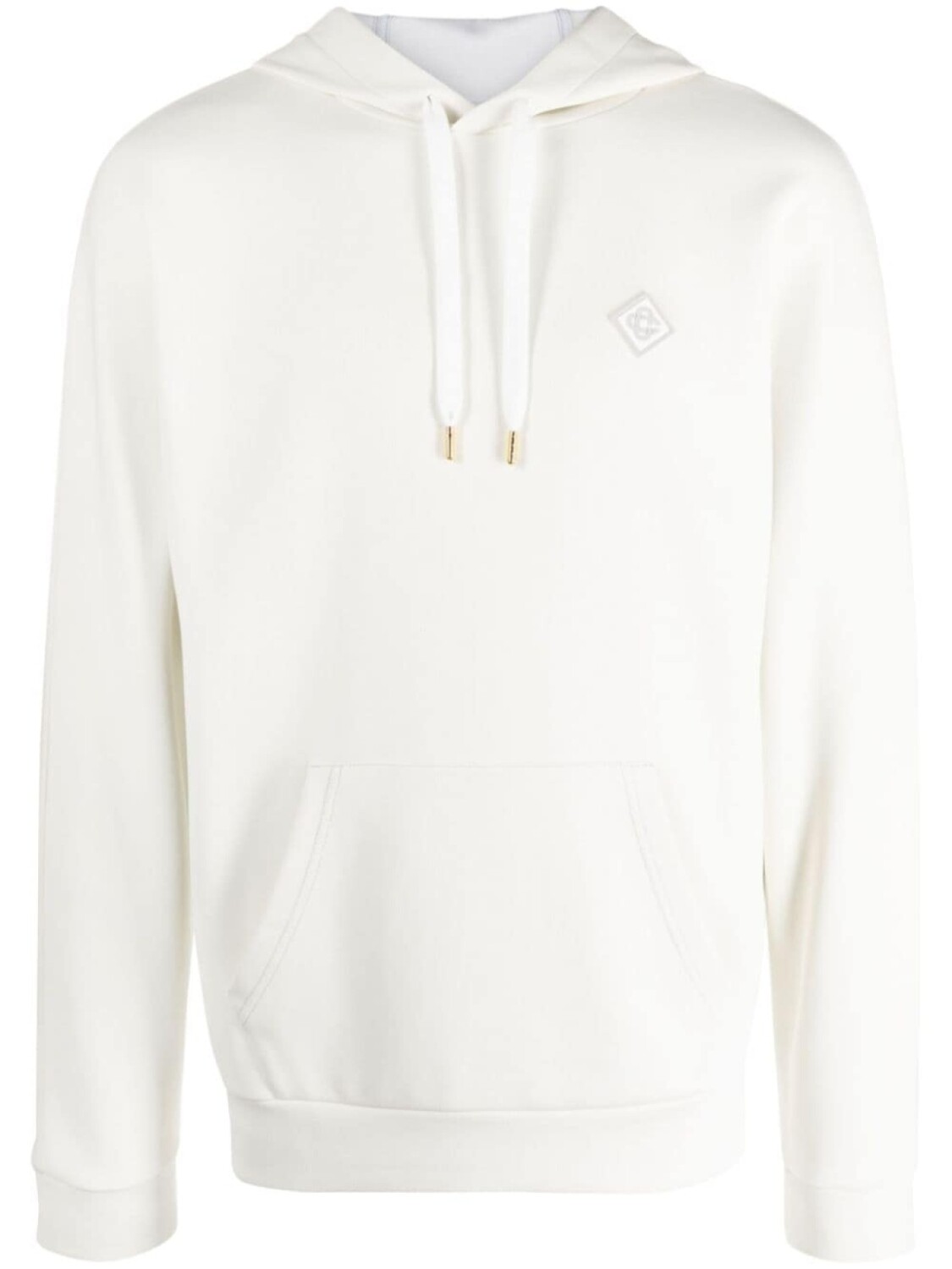 

Casablanca logo-appliqué hoodie, белый